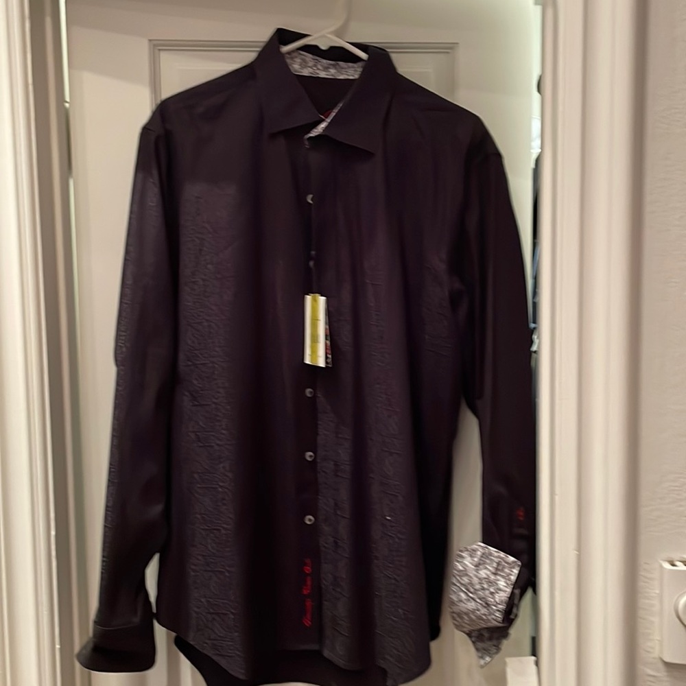 Robert Graham Windsor Classic Fit Button Up shirt Paisley Black